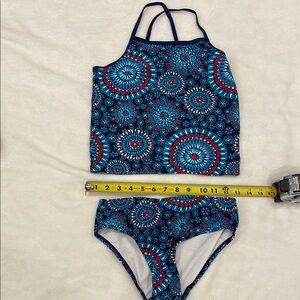 Kangaroo Surf Kids Swim Set in Blue and Red Pattern new